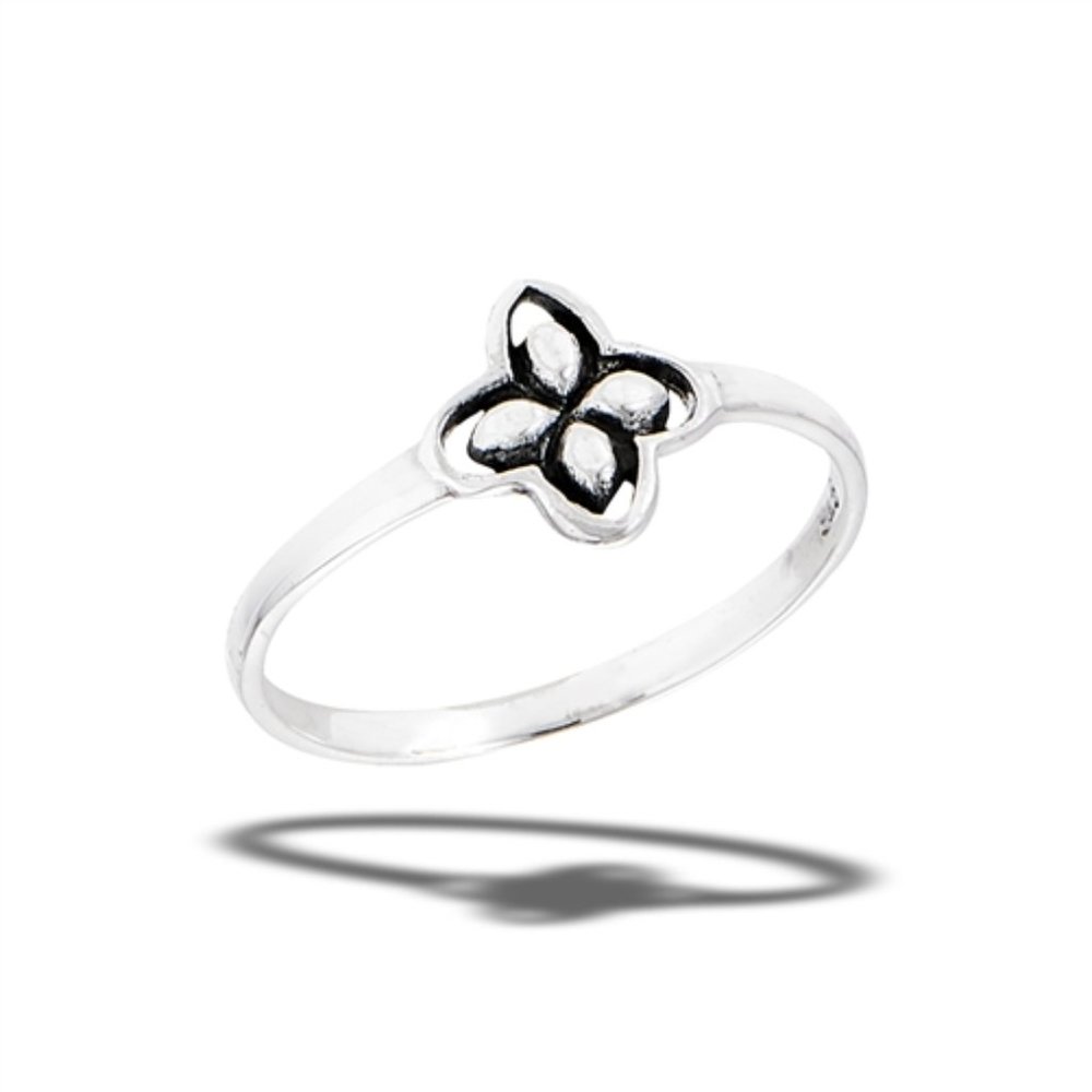 Sterling Silver Abstract Celtic Flower Ring